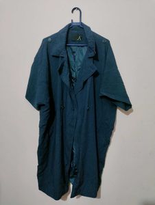 Navy blue half-sleeve coat