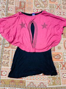 Pink & Black Star Dress