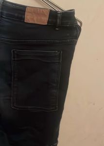 Black Cargo Jeans 6 pockets
