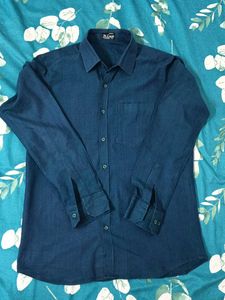 Men's Blue Long Sleeve Shirt