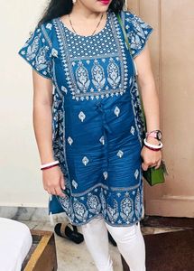 navy blue women kaftan kurti