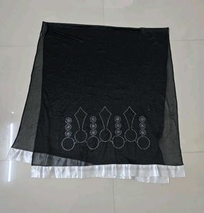 Black Embellished Shwal