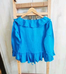 Blue Colour Cotton Top Bust Size-34