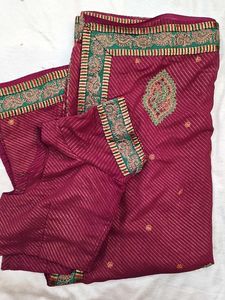 Elegant Mauve Georgette Saree with blouse