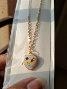 Evil Eye Heart Pendant Chain