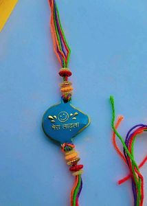 Ganesh Rakhi - Turquoise &amp; Gold