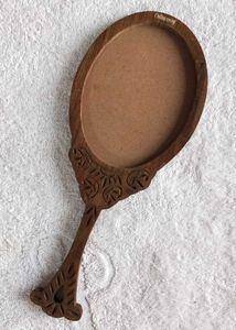 Vintage Wooden Hand Mirror Frame