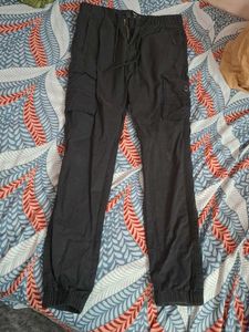 Black Cargo Jogger Pants