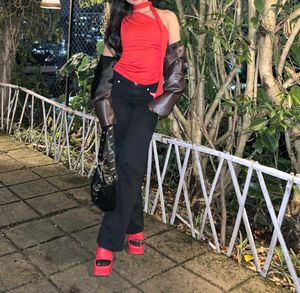 Red One-Shoulder Top