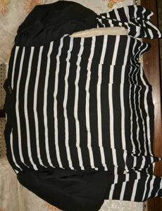 Striped Puff Sleeve Top