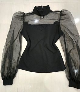 Black Sheer sexy Top