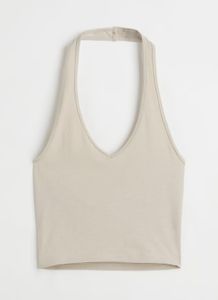 Olive green halter neck top