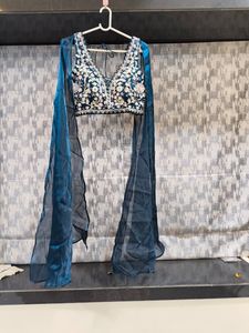 Embroidered Blue lehanga set