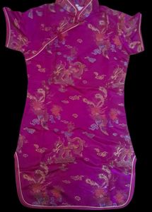 Kids Dragon Print Cheongsam Dress