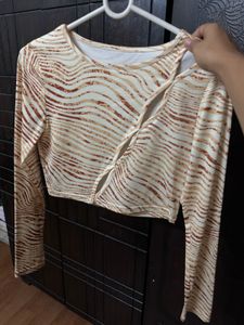 Twist Front Long Sleeve Top