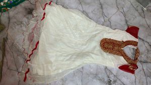 New White Ethnic Long  Gown