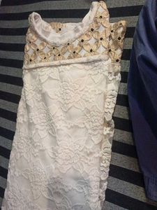 White Net Kurti