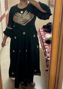 Umbrella Kurta With Gota Work
