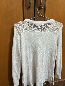 Lace Detail Long Sleeve Top