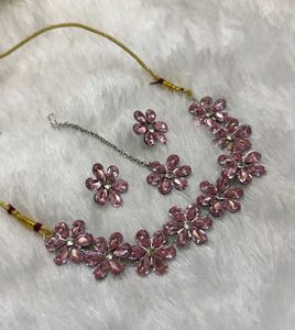 Floral Pink Jewelry Set
