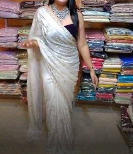 Beautiful pistol set heavy hand work saree