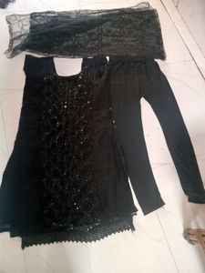 Black Embroidered Kurti