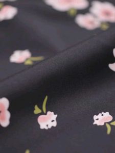 Women Plus Size Black &amp; Pink Floral A-Line Dress