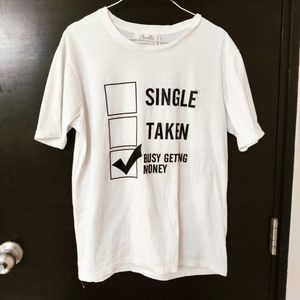 Unisex white T shirt