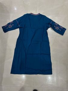Blue Embroidery Kurta - XXL Max
