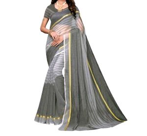 ✅Brand New Grey Saree✅