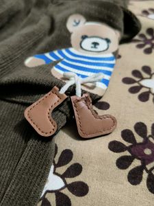 Cute Brown Striped Baby Outfit