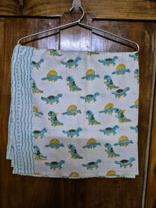 Dinosaur Print Waffle Towel For Kids