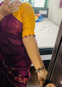 Beautiful Flower Work Saree💜