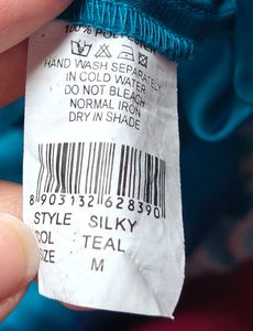 Teal Sleeveless Satin Dress