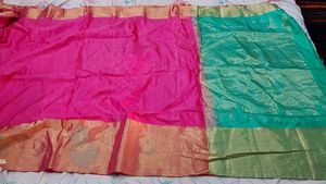 Elegant Pink & Green Saree