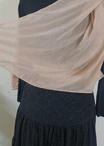 AND By Anita Dongre Pink Metallic Shimmer Scarf