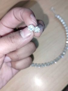 Sparkling Rhinestone Necklace &amp; Earring Set