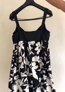 Shein Floral Black And White Dress, Brand New
