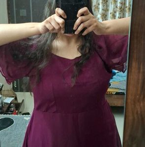 Burgundy Midi Dress