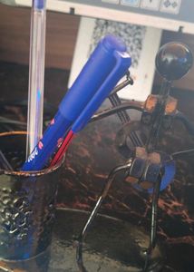 Iron Musician Playing Bass Guitar Pen Stand Showpi