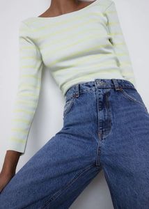 Zara Stripe Knit Ribbed Top