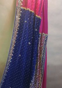 Embroidery Saree With Stiched Blouse