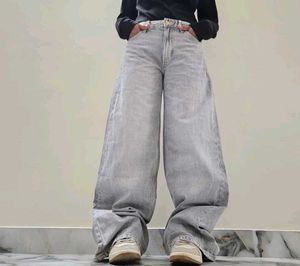 Trendy Wide Leg Jeans