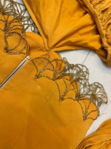 Mustard designer gown