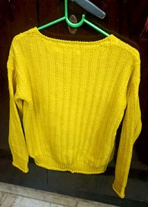 Bright Yellow Knit Sweater