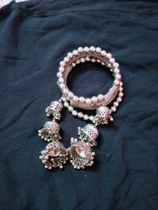 Silver Jhumka Bangles