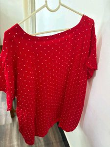 Red Polka Dot Top