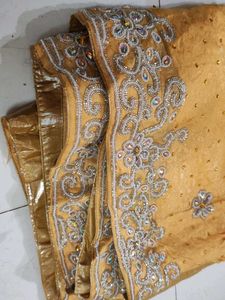 Elegant Embellished Saree With Stiched  Blouse