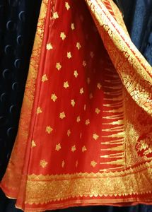 Red &amp; Gold Banarasi Silk Saree