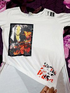 White High Low Stylish Top